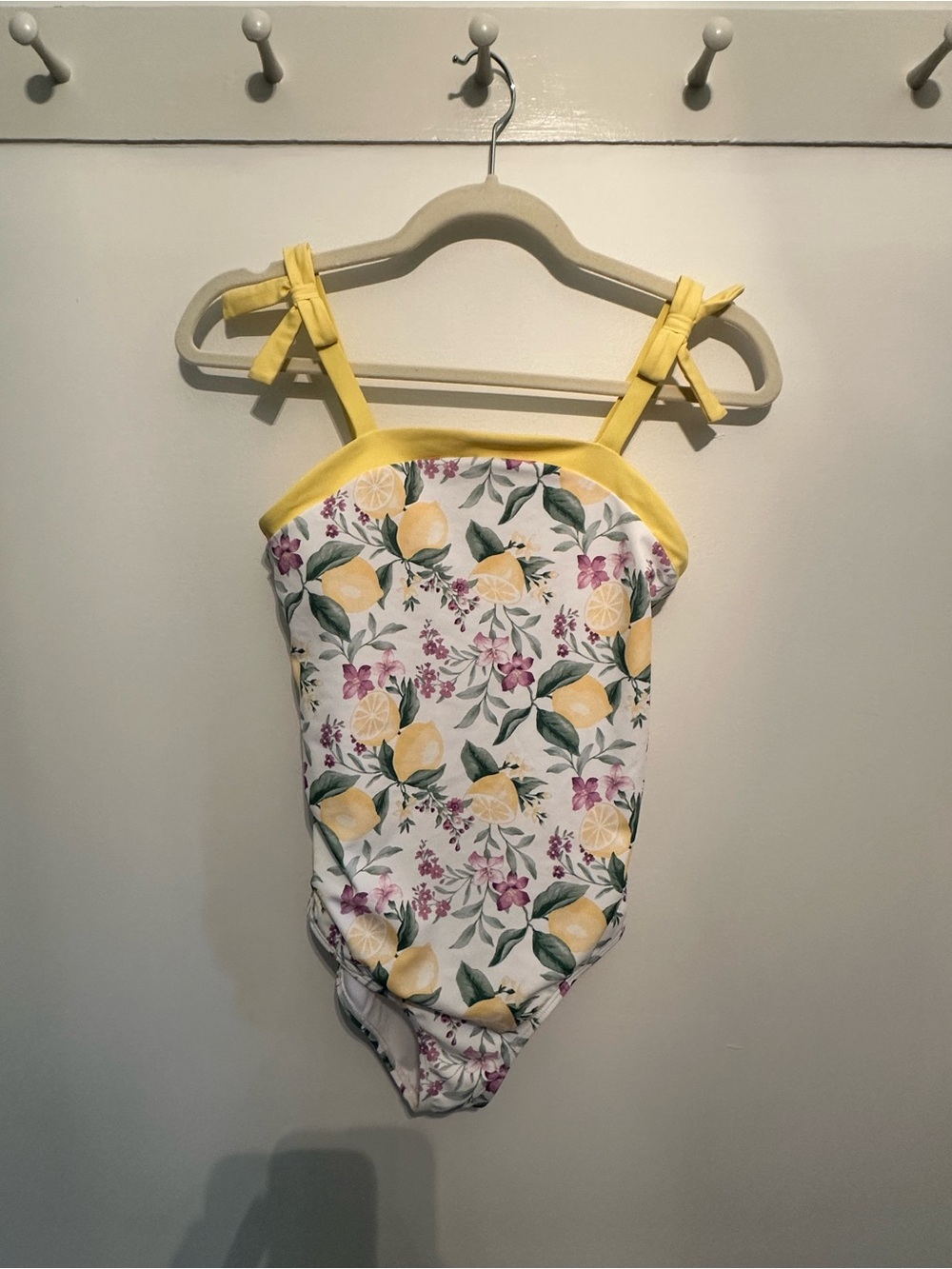 Janie and Jack Yellow Lemon Floral One-Piece Swimsuit size 16
